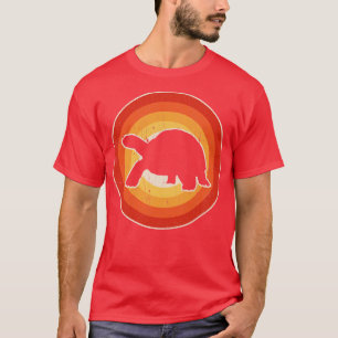 Tortoise Retro Sunset Vintage 60s 70s voor Mannen  T-shirt