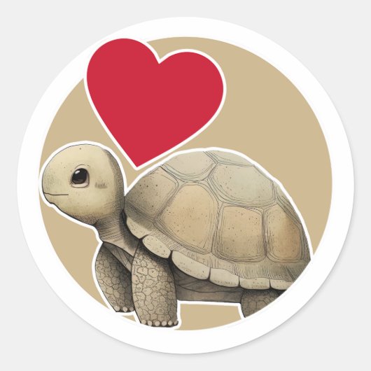 Tortoise Ronde Sticker (Voorkant)