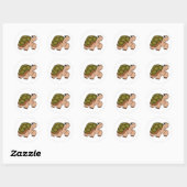 Tortoise Ronde Sticker (Vel)