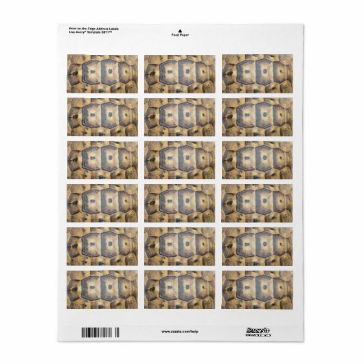 Tortoise Shell Pattern Etiket (Full Sheet)