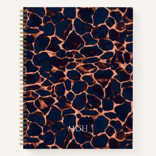 Tortoise Shell Personalized Monogram Journal Notitieboek (Voorkant)