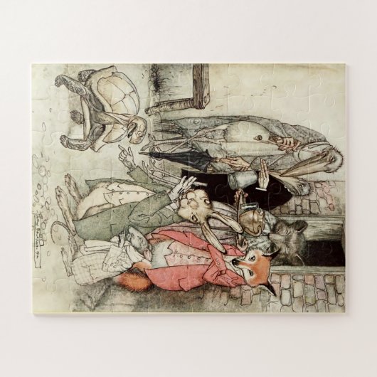 Tortoise & The Hare van Arthur Rackham Legpuzzel (Horizontaal)