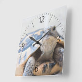 Tortoise Vierkante Klok (Hoek)