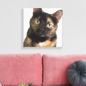 Tortoiseshel Cat Canvas Afdruk (Insitu (Woonkamer))