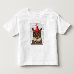 Tortoiseshel Kat met partijdig Pet Kinder Shirts