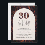 Tortoiseshell Arch Wild 30th Birthday Invitation<br><div class="desc">Peut être entièrement customisé pour répondre à vos besoins. © Gorjo Designs. Fait pour vous via la plateforme Zazzle. // Besoin d'aide pour customiser votre design ? Vous avez d'autres idées ? N'hésitez pas à me contacter (Zoe) directement.</div>