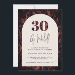 Tortoiseshell Arch Wild 30th Birthday Invitation<br><div class="desc">Peut être entièrement customisé pour répondre à vos besoins. © Gorjo Designs. Fait pour vous via la plateforme Zazzle. // Besoin d'aide pour customiser votre design ? Vous avez d'autres idées ? N'hésitez pas à me contacter (Zoe) directement.</div>