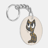 Tortoiseshell Cat Sleutelhanger (Voorkant Links)