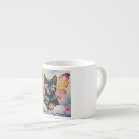 Tortoiseshell Fairy Kitten Specialty Mug (Devant droit)