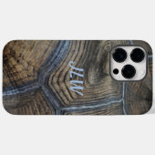 Tortoiseshell faux Natural met Initialen Classy Case-Mate iPhone Case (Achterkant (horizontaal))