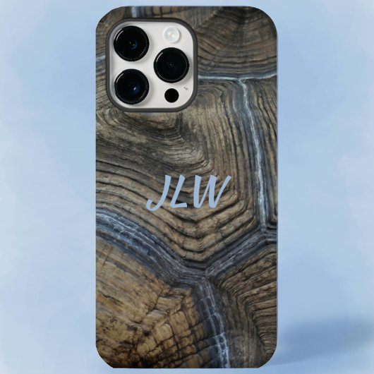 Tortoiseshell faux Natural met Initialen Classy Case-Mate iPhone Case