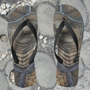 Tortoiseshell grijs en bruin mannelijk patroon teenslippers