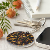 Tortoiseshell Initial Keychain Custom Letter (Voorkant Rechts)