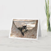 Tortoiseshell Kat in Boom Kaart (Voorkant)