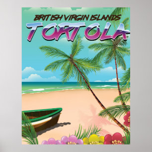 Tortola affiche de voyage des îles vierges britann