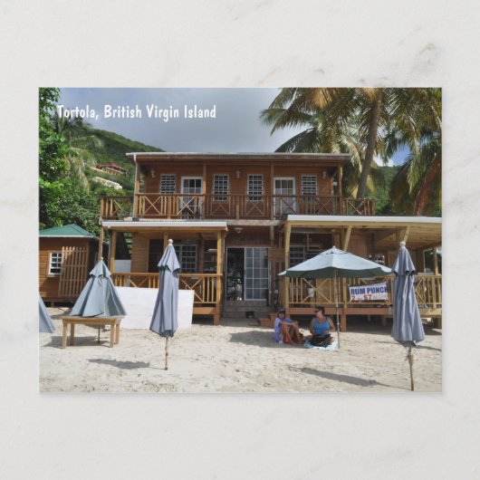 Tortola, carte postale de plage d'île de Vierge (Devant)
