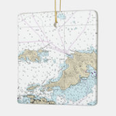 Tortola Nautical Chart Keramisch Ornament (Links)
