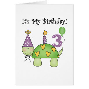 Tortue 3ème Anniversaire Tshirts et cadeaux