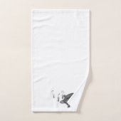 Tortue aquatique noire et blanche (Serviette à main)