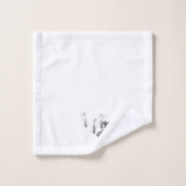 Tortue aquatique noire et blanche (Gant de toilette)