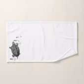 Tortue aquatique noire et blanche (Serviette à main)