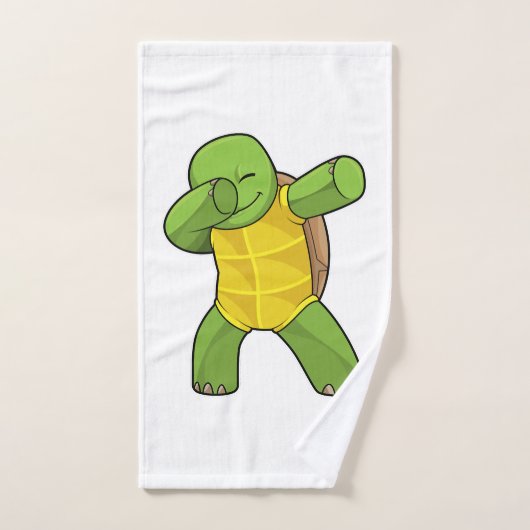 Tortue au hip hop danse Dab (Serviette à main)