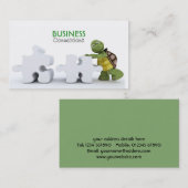 Tortue avec Carte de visite Jigsaw Piece (Devant / Derrière)