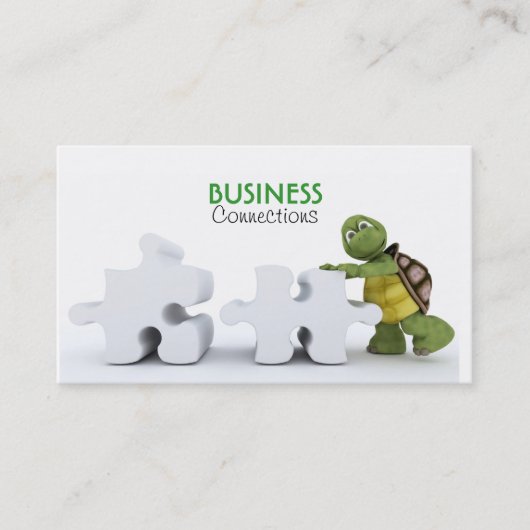 Tortue avec Carte de visite Jigsaw Piece (Devant)