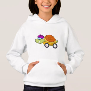 Tortue avec coquille comme voiture