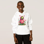 Tortue avec sweat à capuche rose (Devant entier)