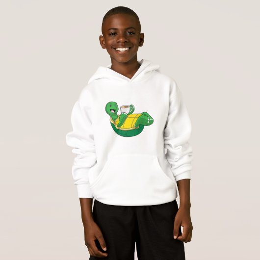 Tortue avec tasse de café (Devant entier)