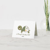 Tortue Baby shower Merci Cartes Notes (Dos)