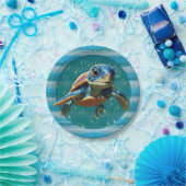 Tortue Bébé Assiette En Papier (Fête)