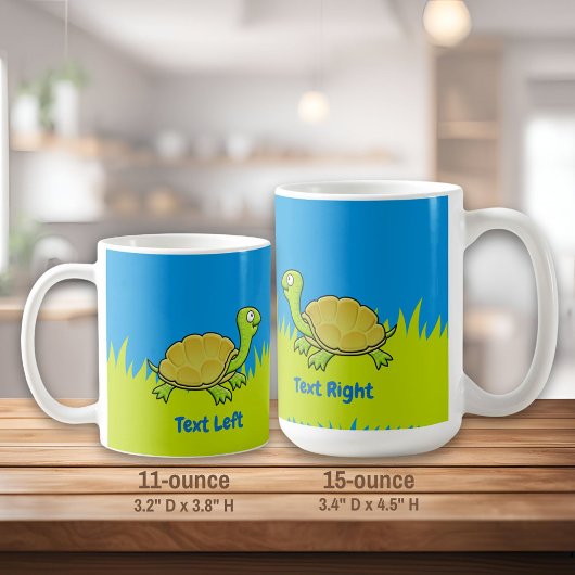 Tortue caricaturale café Mug