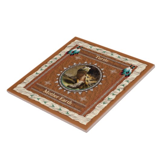 Tortue - carreau de céramique de Terre (Côté)