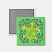 Tortue céleste (verte) Magnet (Recto/Verso)