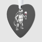 tortue cool buvant du vin rouge impression d'art_1 (devant)