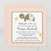 Tortue dans la couche Invitations de douches pour  (Devant / Derrière)