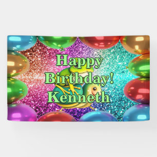 Tortue de grenouille Bannière d'anniversaire perso