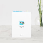 Tortue de mer Aqua Bleu Aquarelle N'importe quelle (Dos)