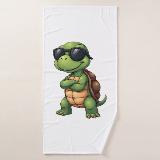 Tortue de mer Dabbing amoureux des animaux Sauvez (Serviette de bain)