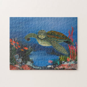 Tortue De Mer Dans Le Puzzle Du Paradis