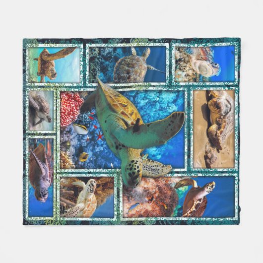 Tortue De Mer Dans L'Océan 3D Couverture De Planch (Devant (Horizontal))