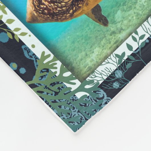 Tortue De Mer Dans L'Océan 3D Couverture De Planch (Coin)