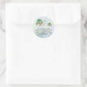 Tortue de mer - Étiquette de bougie de prière (Sac)