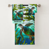 Tortue de mer Faux Verre (En situation)