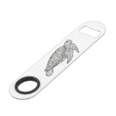 Tortue de mer florale Artsy illustrée par main (Devant angulaire)