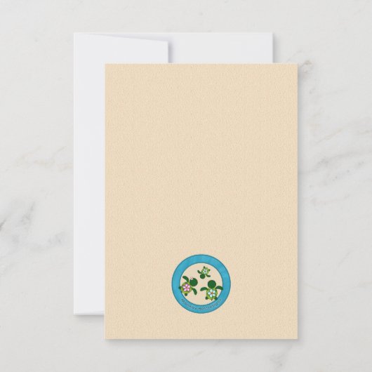 Tortue de mer GARÇON Honu Merci Bleu PLAT #281 (Dos)