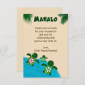 Tortue de mer GARÇON Honu Merci Bleu PLAT #281 (Devant / Derrière)