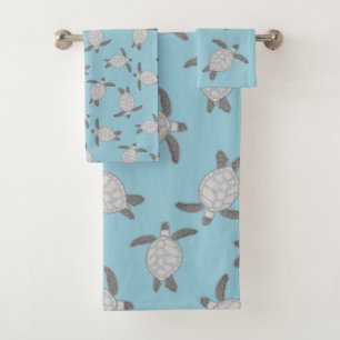 Tortue de mer gris marine sur mesure Dusty Blue